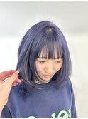 ホワイトグレージュ/デジタルパーマ/チェリーブラウン/栄