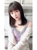 暗髪　内巻きワンカール