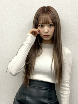 ファクトリーファイブ(Factory5) 小顔レイヤーロングベージュ20代30代40代くびれ韓国ヘア