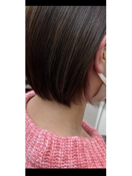 アローズ(arose) インナーカラーピンク カーキブラウン