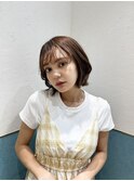 マロンベージュ/ボブ/前髪/レイヤー/髪質改善/縮毛矯正/立川