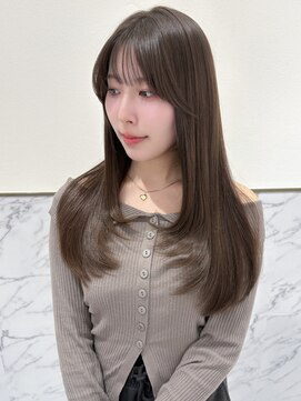 顔まわりレイヤー×オリーブショコラ