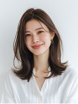 e.m.a プレミアムビューティーサロン 栄駅店(e.m.a PREMIUM BEAUTY SALON) レイヤーカット/大人ガーリー/ミディアムレイヤー