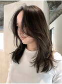 オリーブグレージュレイヤーカット