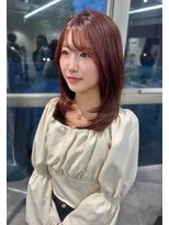 ビーハイブ ドットエー 本町広瀬通店(BEHIVE.A) 【SHIORI】ピンクベージュ×レイヤースタイル