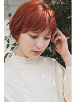 スリー スタンド(THREE STAND)&nbsp;大人可愛い20代30代アプリコットオレンジショート