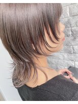 リアイス(Re:ICE) ミニウルフ/くすみブルー/流れるレイヤー/インナーハイライト