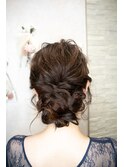 『AuraBeaute 京都』結婚式 お呼ばれヘア 編込み アップスタイル