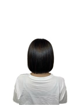 ヘアープロデュース ラピセット 松山(Lapset) 20代30代ミニボブココアブラウン小顔美肌ストレート丸み