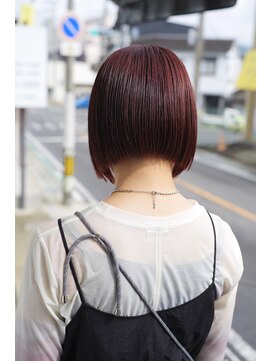 トランク 金剛店(tranq) 切りっぱなしボブ ガーネットカラー