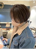 【CROP】ショートボブ×白髪ぼかし×グレージュ