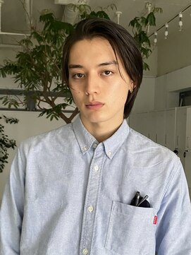 メゾンアクア 表参道(Maison ACQUA) =メンズボブ/ダークアッシュ/ニュアンスパーマ／メンズウルフ