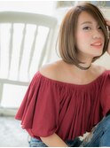 mod's姪浜/似合わせカットアシンメトリー耳掛け前下がりボブi