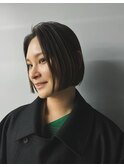 前髪なし大人ボブ
