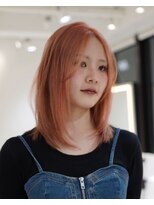 ロンドアンメゾン 原宿(Lond un Maison.)&nbsp;ブリーチハイトーンオレンジベージュヘアカラーレイヤー