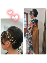 モントン(mon temps)&nbsp;金箔散りばめヘアで袴が映えるスペシャル