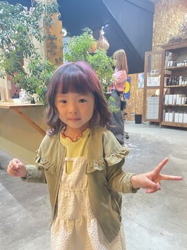 チャプター 問屋町(chapter) ケアブリーチセクションカラーピンクラベンダーレイヤーカット