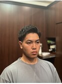 30代40代ツーブロックアップバング＋アイロンパーマ