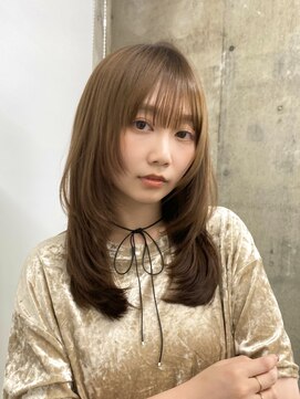 ガーデン 渋谷(GARDEN) ミディアム　レイヤー　顔周り　似合わせカット　ベージュ