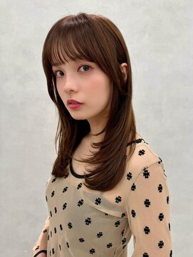 アッシュ 中野店(Ash) イメチェン/似合わせカット/フルバング／レッドブラウン/中野