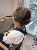 祭りヘアセット