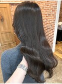 レイヤーボブハイライトカラーミルクティーベージュ