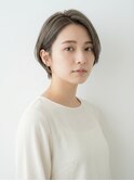 グレージュ×ショート