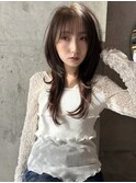 【似合わせ】顔周りレイヤーカット×ブリーチなしカラー