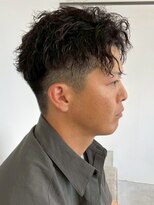 ラギッド 大野城店(RUGGED)&nbsp;ツイストスパイラルパーマ 刈り上げ 黒髪 メンズカット