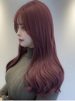 エル オオサカ 心斎橋店(L. OSAKA) ダークパープル/ダブルカラー/ブリーチ/リタッチ/ワインレッド