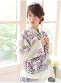 《Barretta/蒲田》☆浴衣着付け☆花火☆ねじねじアレンジ☆
