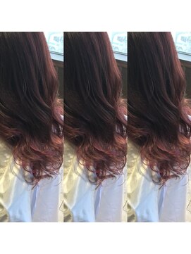 モードケイズ テソロ店(MODE K's) ピンクカラーにハイライトを添えて