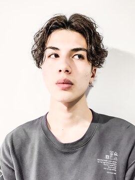 フジヤマ バーバー ショップ(FUJIYAMA BARBER SHOP) 七三オールバックツイストパーマコンマヘア