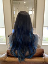 アドラーブル 松崎店(adorable) 大人かわいいバレイヤージュブルーアッシュウルフ