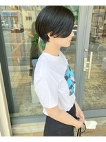 マメ(mame)&nbsp;cool short/dark green/暗髪透明感