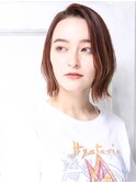 大人可愛い小顔美髪ツヤ髪くすみブラウン前髪なしショートA1