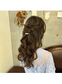 【ヴィザヴィ板橋】ハーフアップ お呼ばれヘア 結婚式ヘアセット