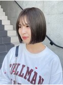 【徳岡紀香】ボブヘア/オリーブベージュ/ボブカット