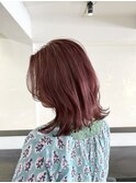 小森谷,切りっぱなしボブ,美髪,ピンクブラウンピンクカラーg100