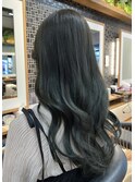 韓国ロングヘア/オリーブブラウン/マットオリーブカラー髪質改善