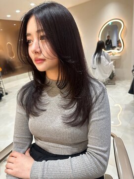 サイン 渋谷(SIGN) ザクザクレイヤーカット巻き方簡単ミディアムロング韓国渋谷