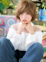 カバーヘア ブリス 川口(COVER HAIR bliss)&nbsp;ミルクティーカラー外国人風小顔ボブパーマh3川口20代30代40代