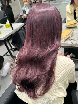 ペレ 栄店(PELE) 韓国 くびれロング レイヤー ワンホンヘア 小顔前髪