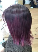 ブリーチなしレッドバイオレットグラデーションカラー