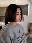 #重めボブ#ぱつっとボブ#海外風ボブ/岸本 理希