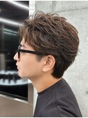フェザーショートフェザーパーマニュアンスパーマショートヘア