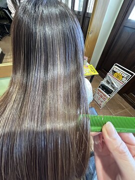 フランジェッタヘアー(Frangetta hair) 髪質改善カラー