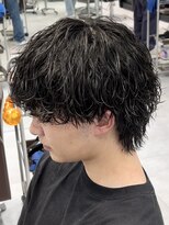 オーシャントーキョー 仙台(OCEAN TOKYO)&nbsp;波巻きツイストスパイラルショートウルフツーブロック黒髪