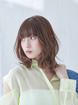 ロエ 博多店(loe) 【loe】ブリーチなしダブルカラー×切りっぱなしボブ