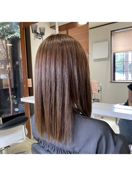 ツヤ髪ブラウン